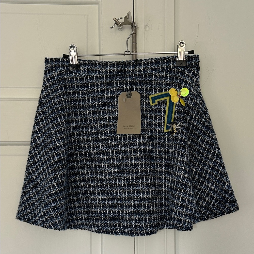NEW NWT Zara Girls Tweed Mini Skirt 13/14